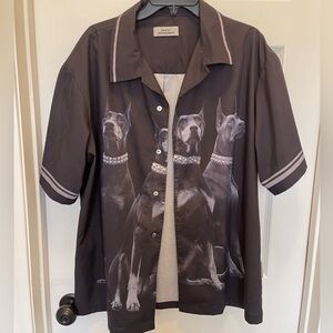 Doberman bowling shirt